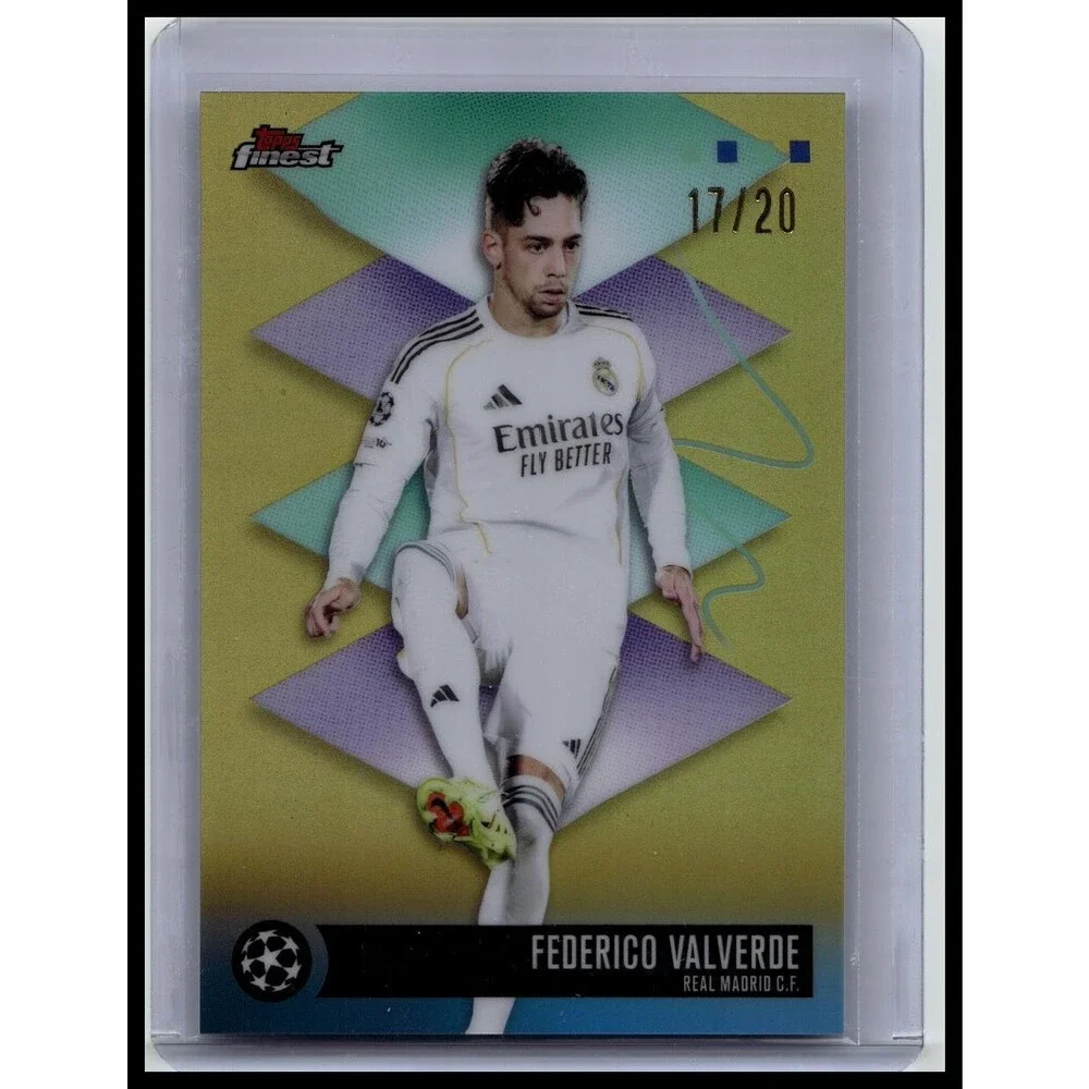 2025-26 Finest UEFA Federico Valverde #583 Real Madrid CF Gold Refractor #/20